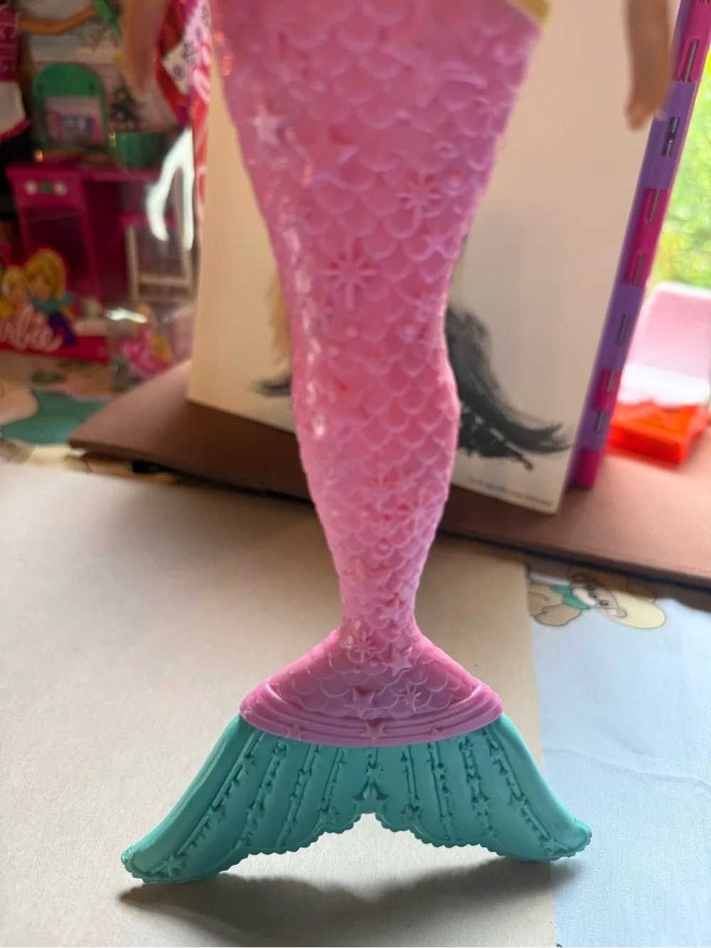 Barbie Pink-Haired Mermaid Doll with Purple Top and Teal Tail